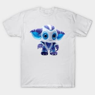 Cute Purple Alien Plushie Design T-Shirt